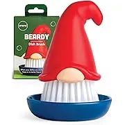 New!! Beardy Dish Brush by Ototo - Dish Scrub Brush, Gnome Gifts, Gnomes, Quirky Gifts, Dish Brush, Cute Kitchen Accessories, Funny Kitchen Gadgets, Vegetable Brush, Cute and Useful Gifts for Women