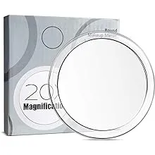 20x Magnifying Mirror Suction Cup-Snowflakes 4Inches Magnified Mirror with Three Suction Cups for Easy Mounting, Applying Eyeliner, Tweezing,Blackhead/Blemish Removal and More.