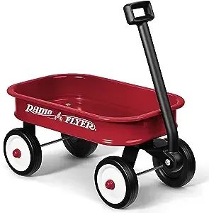 Radio Flyer, Little Red Toy Wagon (12.5"), Miniature Wagon, Red