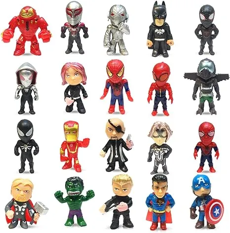 20 Pcs Action Figures Superhero Mini Sets，Titan Hero Series Small Super Hero Toys Statues Birthday for Boys Party Gifts