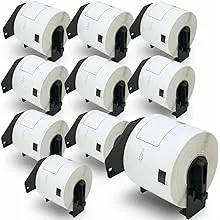 BETCKEY - Compatible Shipping Labels Replacement for Brother DK-1202 (2.4 in x 3.9 in), Use with Brother QL Label Printers [10 Rolls/3000 Labels]