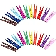 Clothes Pins for Crafts 40pcs Color Wooden Clothespins Durable Clothes Pegs Pins,Colorful Photo Clip for Photos Pictures Crafts,2.9 Inch (Random Color)