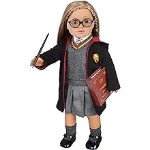 Magic School Uniform Inspired Halloween Costume Doll Clothes Clothing Outfits Accessories Set 10 Pcs for 18 inch Girl Dolls