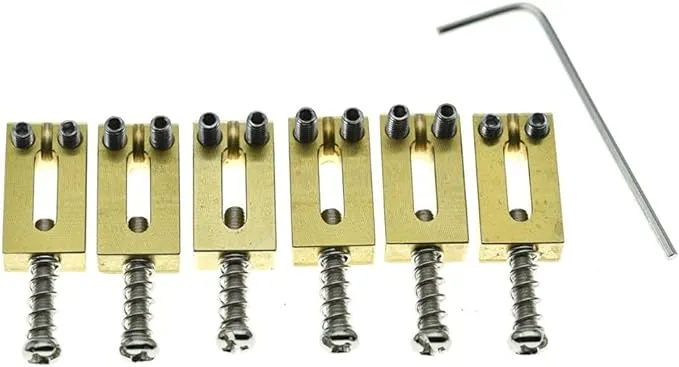 Quality Solid Brass Guitar Bridge Saddle Brass Saddle 10.5/10.8mm for Strat Tele