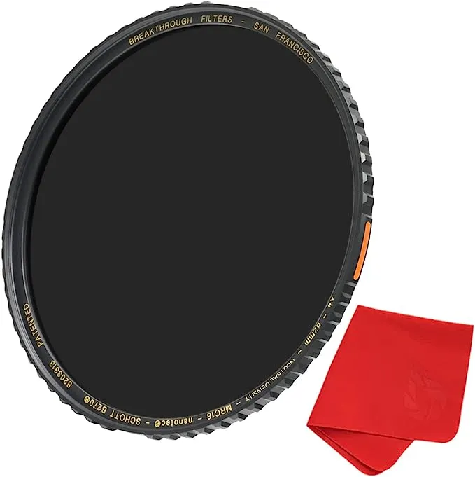 Breakthrough Photography 77mm X4 6-Stop Fixed ND Filter for Camera Lenses, Neutral Density Professional Photography Filter, MRC16, Schott B270 Glass, Nanotec, Ultra-Slim, Weather-Sealed