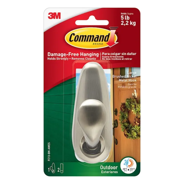 Command Outdoor Forever Classic Metal Hook, Large, 5-Pound Capacity