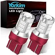 Alla Lighting Upgraded T20 7440 7443 LED Strobe Brake Lights Bulbs, Red Flashing