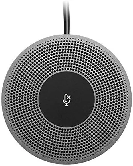 Logitech Expansion Mic for MeetUp, Plug-and-Play, Indicator Lights, Microphone Type Mono, Wideband, Noise Canceling, PC/Mac/Laptop/Macbook/Tablet - Black