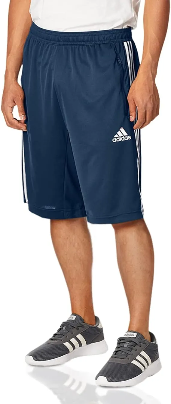 Men's Adidas Designed 2 Move 3-Stripes Primeblue Shorts - Blue - Small