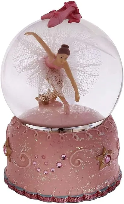 Swan Lake Music Box Ballerina Color Changing Lights Handpainted Dancing Ballerina Snow Globe Ballet Recital Gifts for Girls, Daughter, Granddaughter