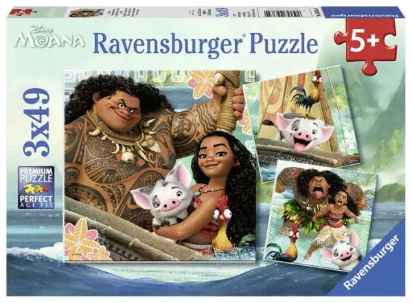 Ravensburger Disney Moana Voyage Jigsaw Puzzle for Kids | 49 Unique Pieces | Precision-Crafted Educational and Fun | Ideal for Age 3+