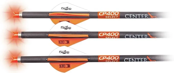 CenterPoint Archery CP400 Select 400-Grain 20_inch Carbon Arrows with Lighted Nocks AXCP4SLN3PK, Pack of 3