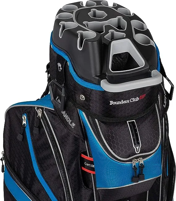 Founders Club Premium Cart Bag with 14 Way Organizer Divider Top (Aegean Blue)