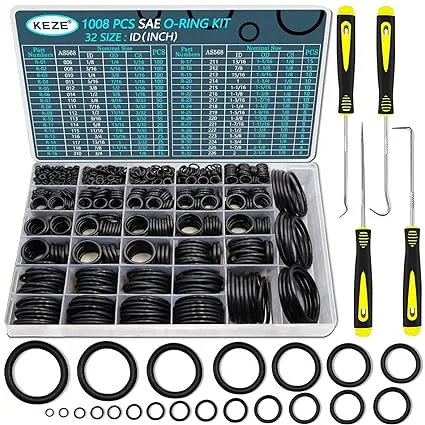 XBVV 32 Size 1440 Pcs Rubber O Rings Assortment Kit with Pick and Hook