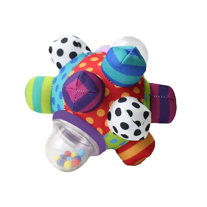 Football Bumpy Ball for Baby Cognitive Developmental, Baby Boys & Girls - Newborn to 36 Months Sensory Football Rattle Toy (Colorful)