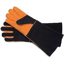 Steven Raichlen Signature Series SR8038 Extra Long Suede Grilling Gloves