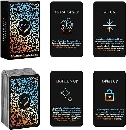 sishui Life Oracle Cards Deck, Mind Info Oracle Cards, Oracle Cards for Begin...