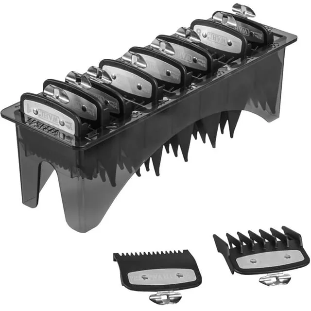 WAHL PRO SENIOR PREMIUM #1-8 METAL BACK NON SLIP GUIDE WITH FREE $10 ORGANIZER