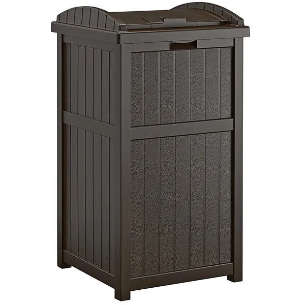 Suncast Trash Hideaway GH1732C 23 Gallon Dark Gray Outdoor Waste Container