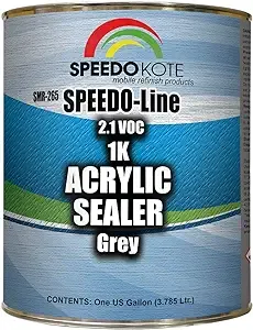 Speedokote Acrylic Fast Dry 2.1 voc 1K Sealer Gray, one Gallon, SMR-265, Ready to Spray