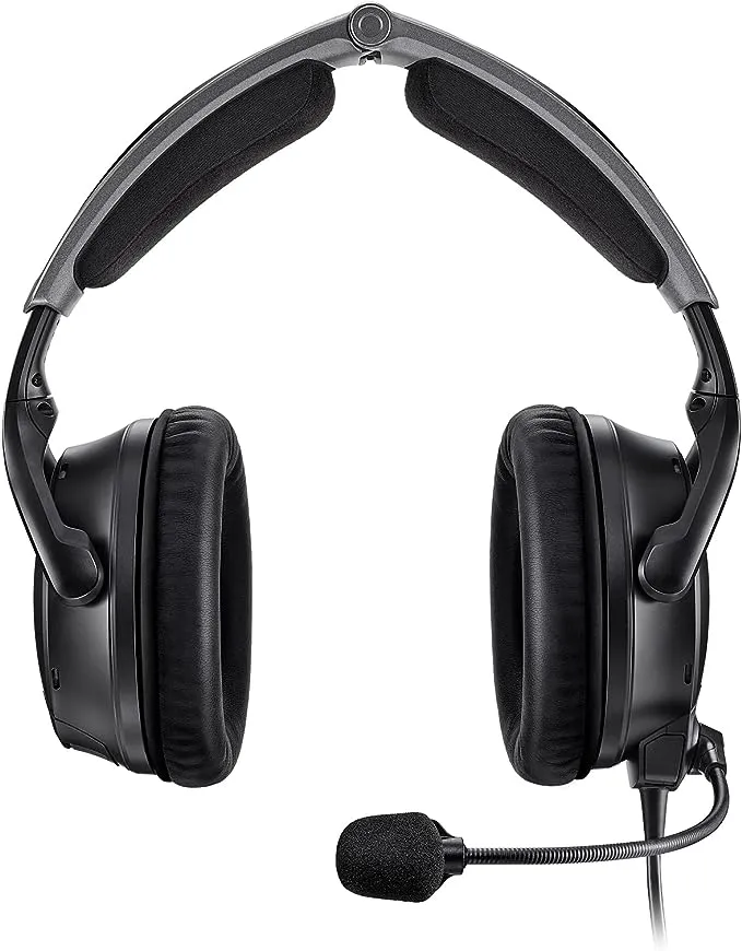 Bose A30 Aviation Headset, Noise Cancelling Pilot Headset with Adjustable ANR, Bluetooth and Lightweight Comfortable Design, Dual Plug, Black