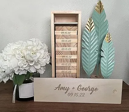 WE Games Personalized Wedding Guest Book Alternative