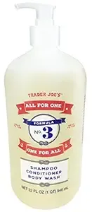 Trader Joe's Formula No.3 "All for One, One for All" Shampoo Conditioner & Body Wash 32 fl oz (1 bottle)