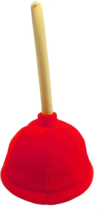 Nicky Bigs Novelties Funny Toilet Plunger Hat Retirement Party Over The Hill Plumber Costume Hat, Adult Unisex, Size: One Size