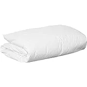 National Allergy Premium 100% Cotton Duvet Comforter Protector - Jumbo Queen Size - 96" x 92" - White - Breathable 300 Thread Count Hypoallergenic Cover - Zippered Encasement - Bedding Linen