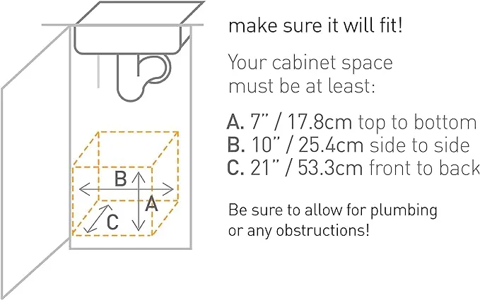 simplehuman 9" Pull-Out Cabinet Organizer Heavy Gauge Steel Frame