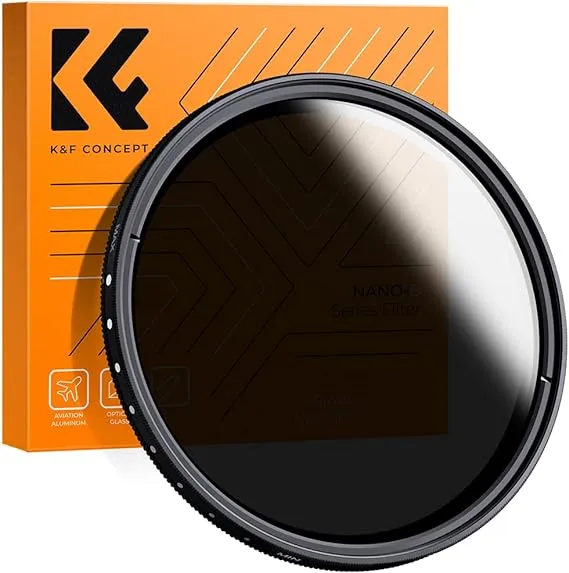 K&F Concept 67mm Variable ND2-ND400 ND Lens Filter (1-9 Stops) for Camera Lens Adjustable Neutral Density Filter with Microfiber Cleaning Cloth (B-Series)