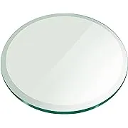 Glass Table Top: 24 inch Round 1/2 inch Thick Beveled Edge Tempered