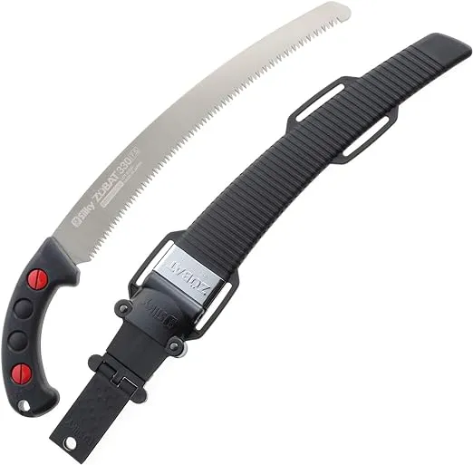 Silky 270-33 Zubat PROFESSIONAL Series Curved Blade Hand Saw with Scabbard, 330mm/13 inch curved blade, 1.5mm blade thickness