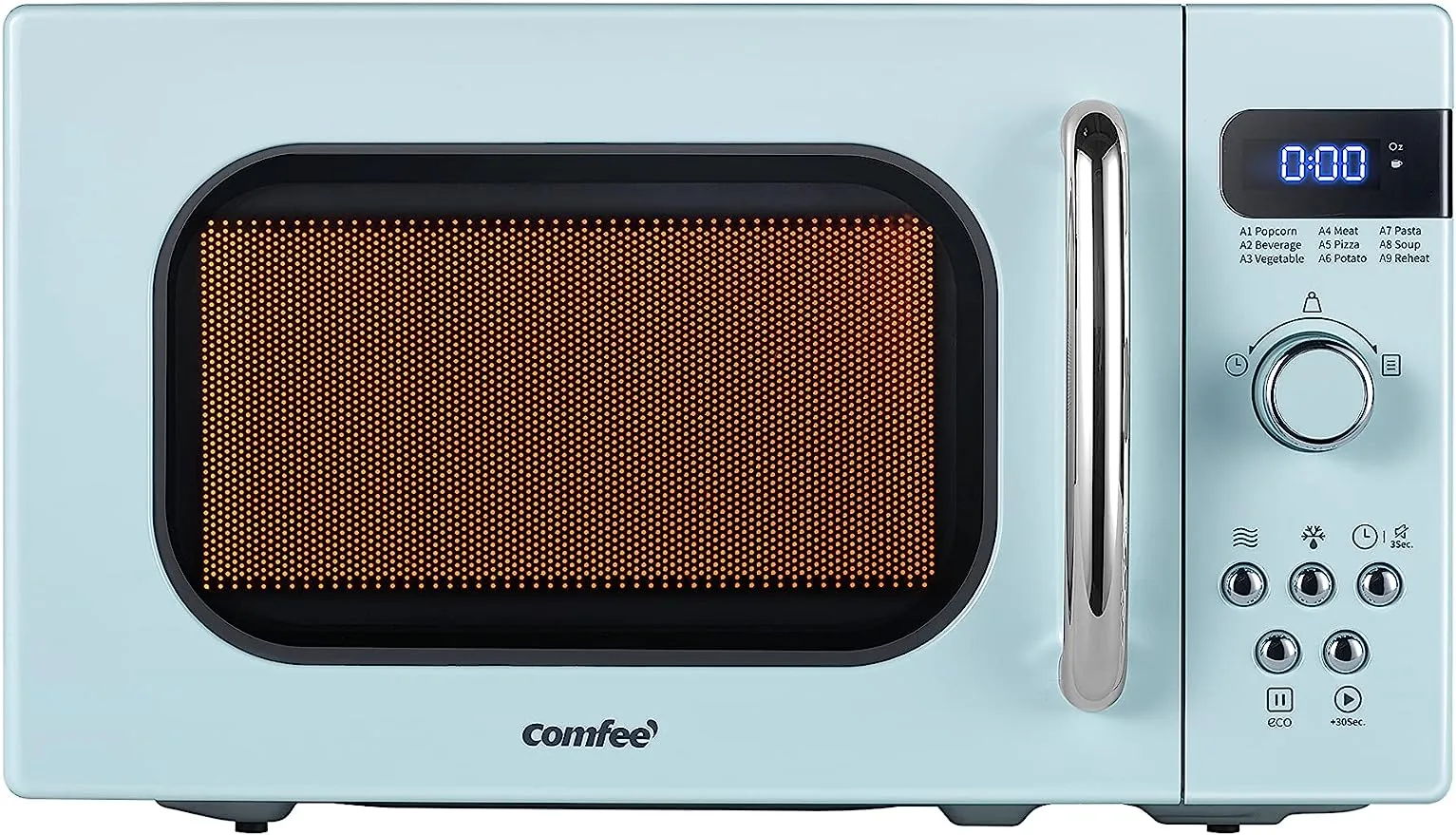 COMFEE' EM720CPL-PM Countertop Microwave Oven with Sound On/Off, ECO Mode and Easy One-Touch Buttons