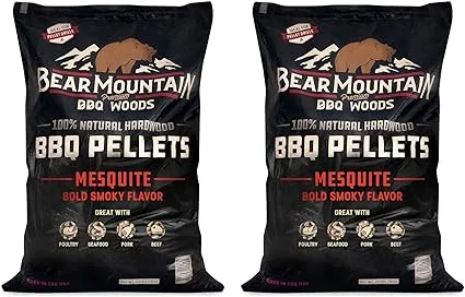 Bear Mountain BBQ Premium All Natural Hardwood Mesquite Smoker Pellets (2 Pack)