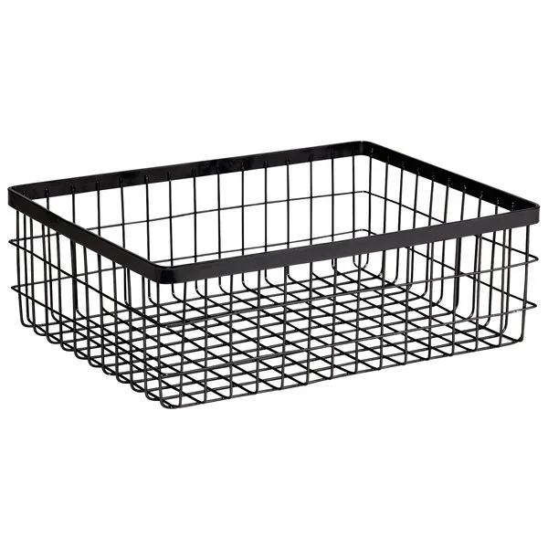 G.E.T. WB-1294-MG Rectangular Metal Storage Wire Basket for Pantry, Produce and More, 9" x 6" x 4"