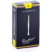 Vandoren CR104 Bb Clarinet Traditional Reeds Strength 4; Box of 10