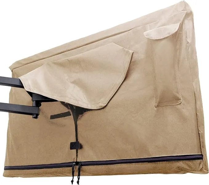 Bozzcovers Outdoor TV Cover 86-90 inch - with Zipper, Weatherproof, Waterproof 360 Degrees Protection, Soft Non Scratch Interior - Beige