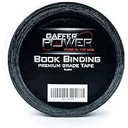 Gaffer Power Bookbinding Tape, Clear Cloth Book Repair Tape Safe Cloth Library Book Hinging Repair Tape, Made in The USA, Acid Free and Archival Safe