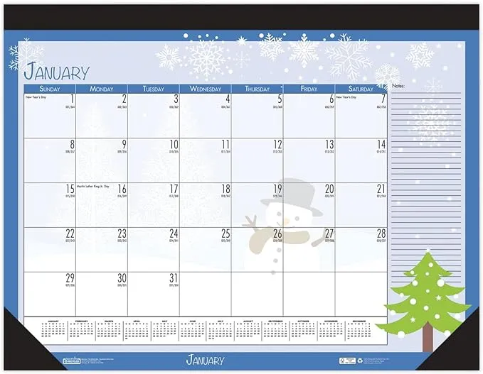 House of Doolittle 2022 Monthly Desk Pad Calendar, Seasonal, 22 x 17 inches, January - December (HOD139-22)