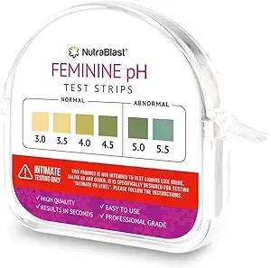 NutraBlast Feminine pH Test Strips 3.0-5.5 | Monitor Intimate Health | Easy to Use & Accurate Women’s Acidity & Alkalinity Balance pH Level Tester Kit (100 Tests Roll)