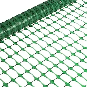 BOEN 4 ft. x 50 ft. Heavy-Duty Safety Green Snow Fence O-Ring