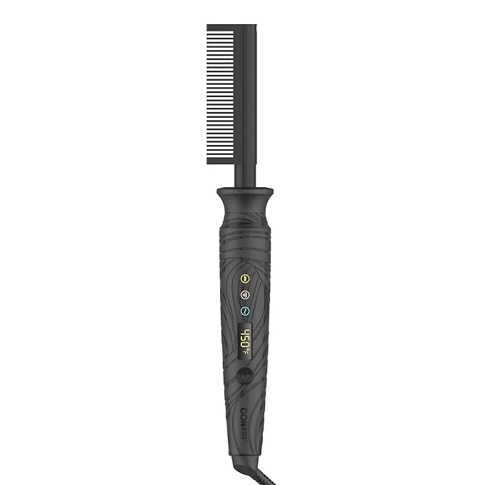 Conair The Curl Collective Ceramic Pressing Hot Comb, Sleek Straight Simple Pressing Comb Design Reaches Close to The Roots for Silky Straightening Root to Tip