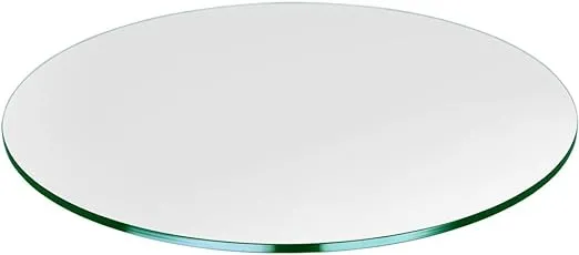 42" Round Glass Table Top - Tempered- 3/8" Thick - Flat Polished Glass