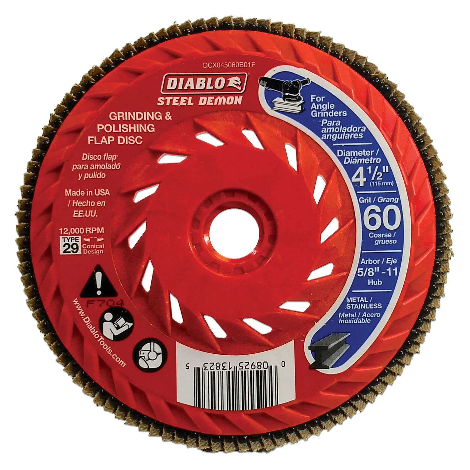 Diablo 4-1/2 in. Steel Demon Flap Disc with Speed Hub