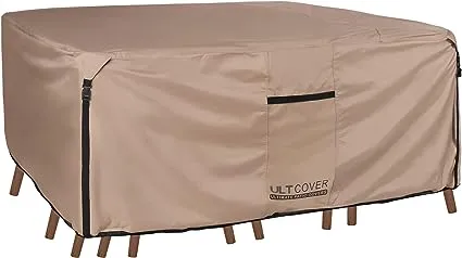 ULTCOVER Rectangular Patio Heavy Duty Table Cover 136"(L)x74"(W)