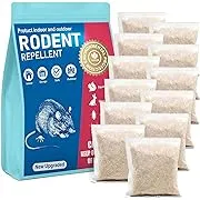 Lousye 12 Pouches Rodent Repellent, Mighty Mint Mouse Repellent,Environmentally Friendly and Humane Mouse Trap for Home, Car Engines, Pest Control for Indoor (White)