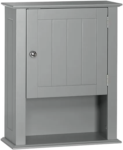 RiverRidge Home Ashland Single Door Wall Cabinet, Gray