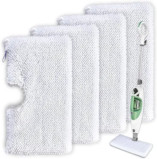 Mop Pads Compatible with Shark Steam Pocket Mop Professional Fit Series S3500 S2901 S2902 S3455K S3501 S3550 S3601 S3801 S3901 S4601 S4701 SE450 - Replacement Microfiber Cloth Head Covers 4 Pack ®