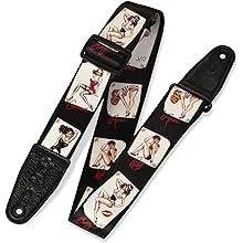 Levy's Leathers MPS2-072 2" Sonic Art Series Polyester Guitar Strap, Pin-Up DesignLevy's Leathers MPS2-072 2" Sonic Art Series Polyester G…